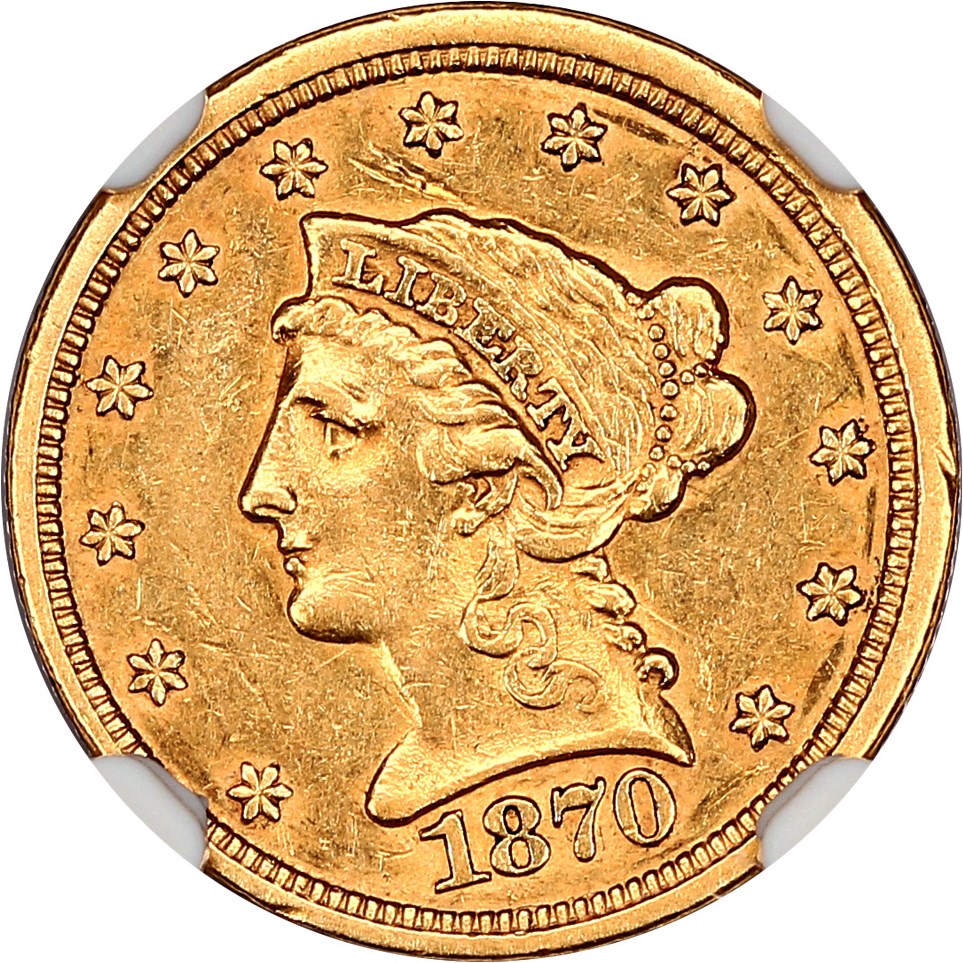 image for: 1870-S 2 1/2 NGC AU53