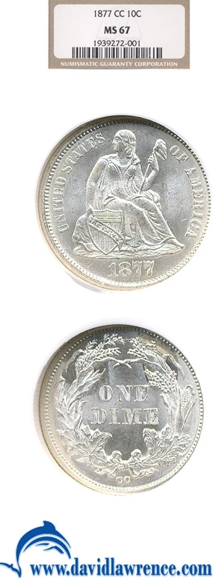 image for: 1877-CC 10c NGC MS67