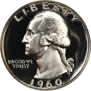 image for: 1960 25c NGC Proof 68 Cameo