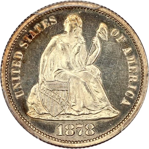 image for: 1878 10c PCGS Proof 63 CAM
