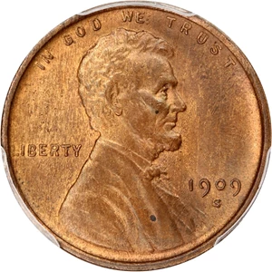 image for: 1909-S/Horiz S Lincoln 1c PCGS MS63 RB