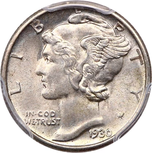 image for: 1930-S 10c PCGS MS64