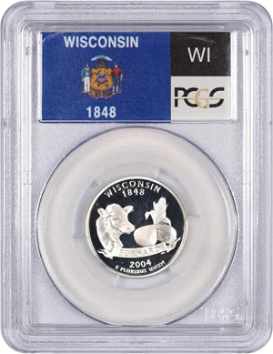 image for: 2004-S Wisconsin 25c PCGS Proof 70 DCAM (Silver)