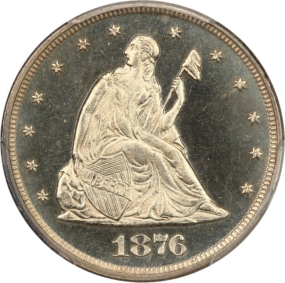 image for: 1876 20c PCGS Proof 64 CAM ex: D.L. Hansen