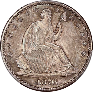 image for: 1876-CC 50c PCGS MS64 ex: D.L. Hansen