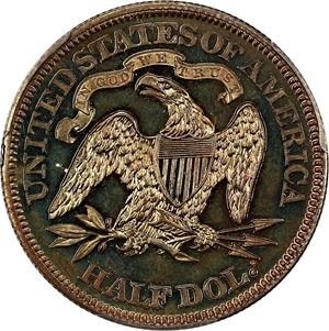 image for: 1871 50c PCGS Proof 65 ex: D.L. Hansen