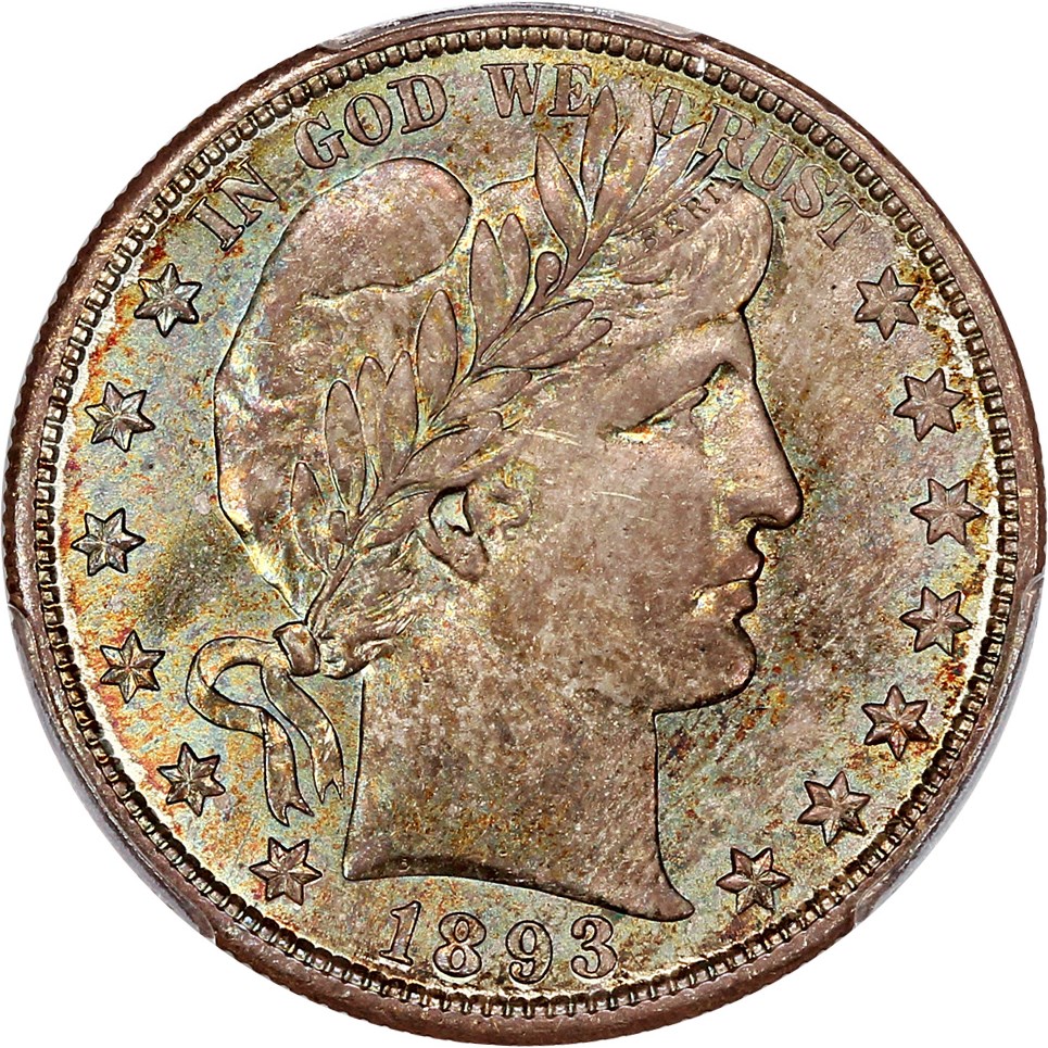 image for: 1893-S 50c PCGS/CAC MS65 ex: D.L. Hansen