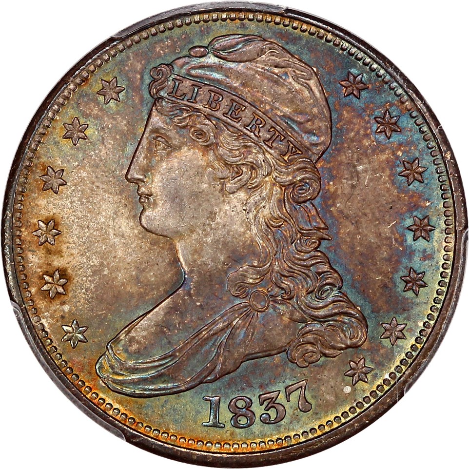 image for: 1837 50c PCGS/CAC MS65 (Reeded Edge) ex: D.L. Hansen