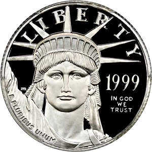image for: 1999-W Platinum Eagle $25 PCGS Proof 69 DCAM