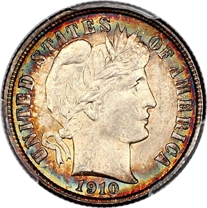 image for: 1910-S 10c PCGS MS65