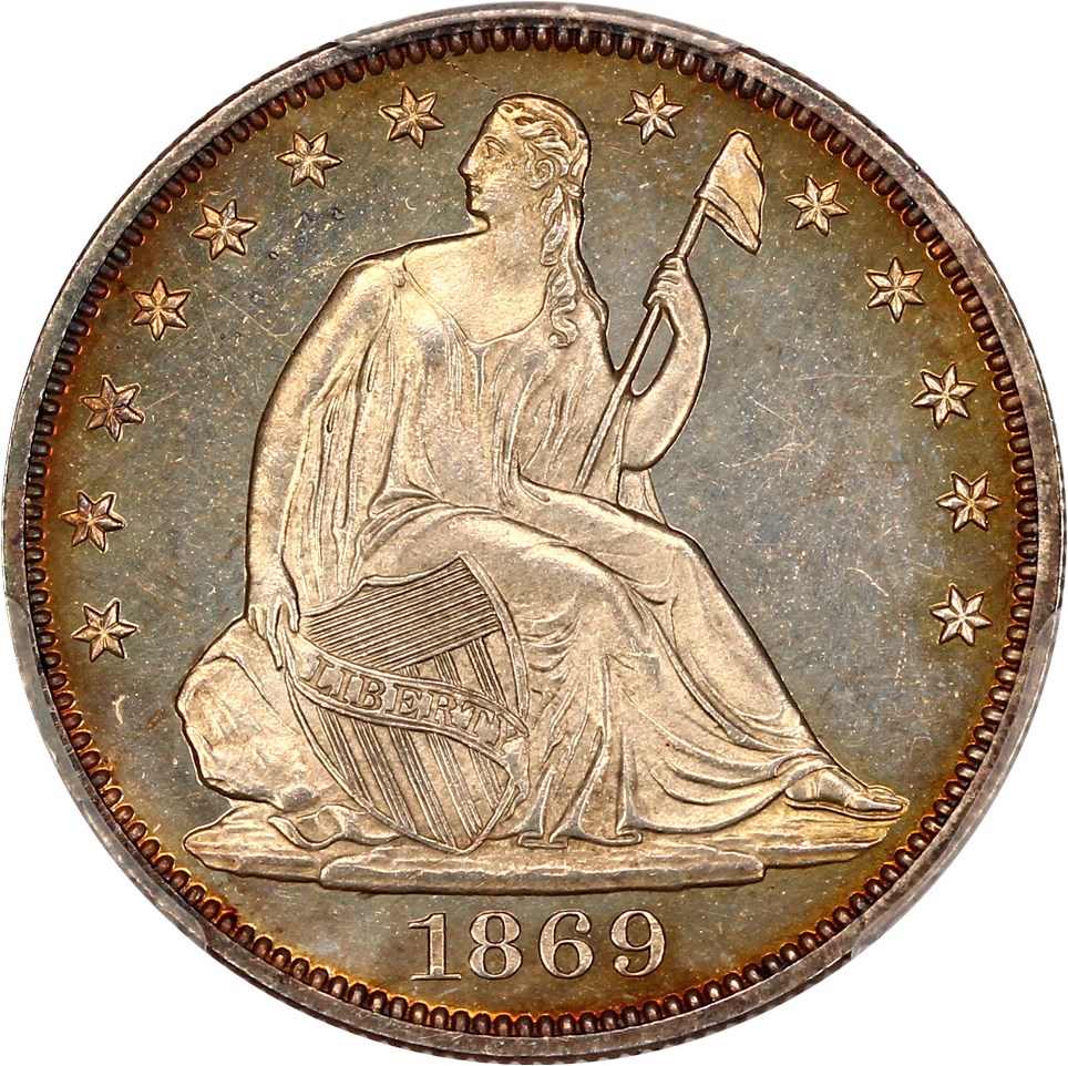 image for: 1869 50c PCGS Proof 64