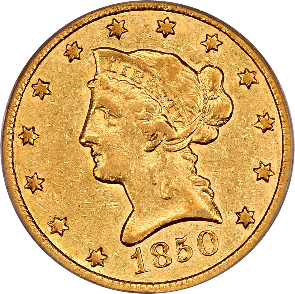 image for: 1850-O $10 PCGS/CAC XF40
