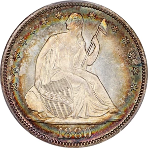 image for: 1880 50c PCGS/CAC MS66+ ex: D.L. Hansen