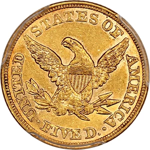 image for: 1855 $5 PCGS/CAC AU55