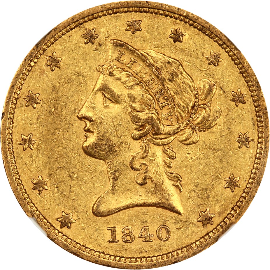 image for: 1840 $10 NGC AU58