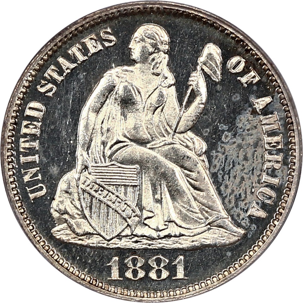 image for: 1881 10c PCGS Proof 64 CAM