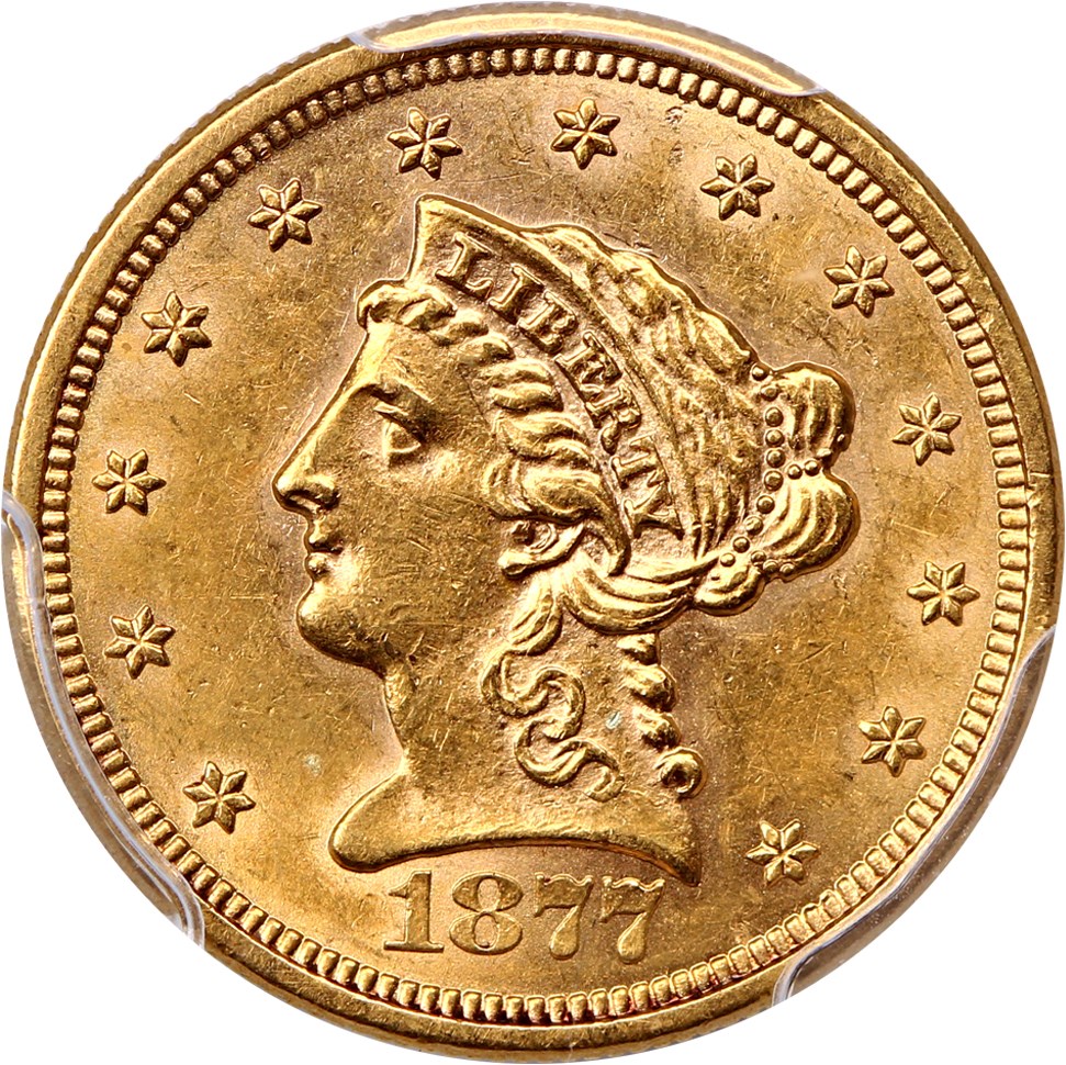 image for: 1877-S 2 1/2 PCGS AU58