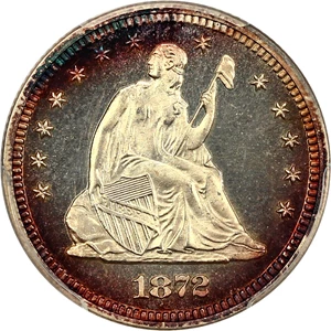 image for: 1872 25c PCGS/CAC Proof 67+