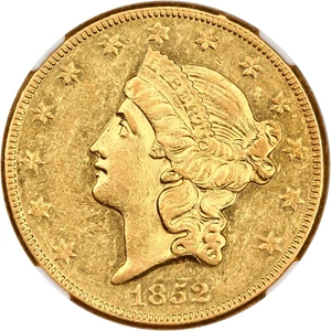 image for: 1852-O $20 NGC AU55