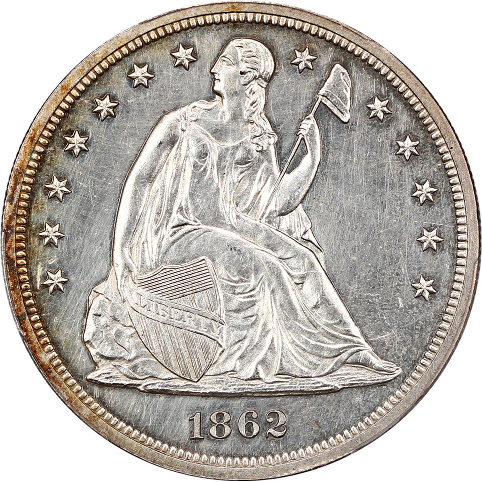 image for: 1862 $1 PCGS Proof 61