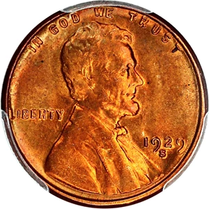 image for: 1929-S 1c PCGS/CAC MS66 RD