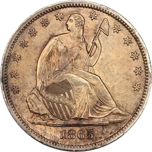 image for: 1865-S 50c PCGS MS62