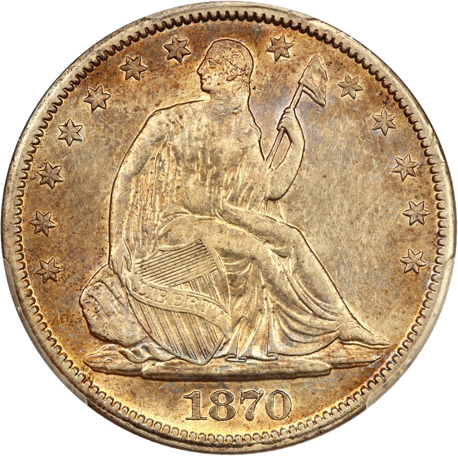 image for: 1870-S 50c PCGS AU50 ex: D.L. Hansen