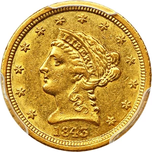 image for: 1843-D 2 1/2 PCGS AU55