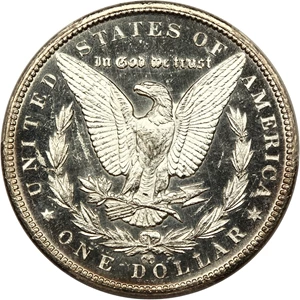 image for: 1879-CC $1 PCGS MS63 DMPL (Capped Die)