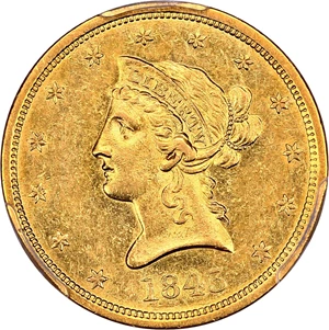 image for: 1843-O $10 PCGS AU58
