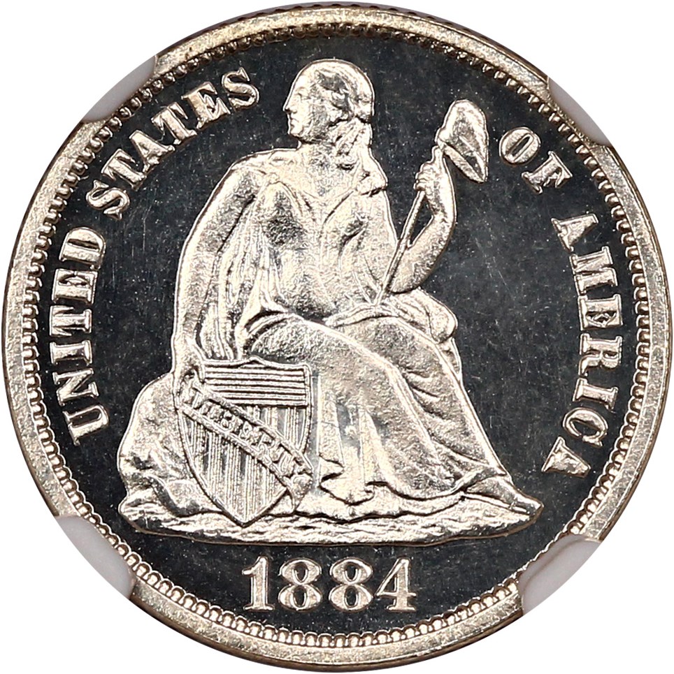 image for: 1884 10c NGC Proof 66+ CAM