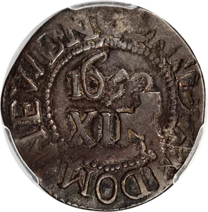 image for: 1652 Oak Tree Shilling PCGS VG-10 (68.51 Grains)