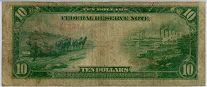 image for: FR. 903b 1914 Red Seal $10 Federal Reserve Note PMG Fine 12