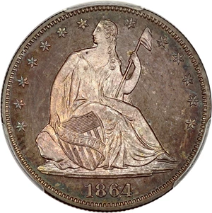 image for: 1864 50c PCGS/CAC Proof 65