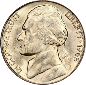 image for: 1945-P 5c NGC MS66