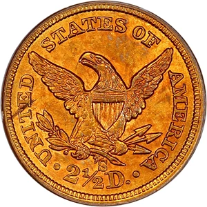 image for: 1867-S 2 1/2 PCGS MS61