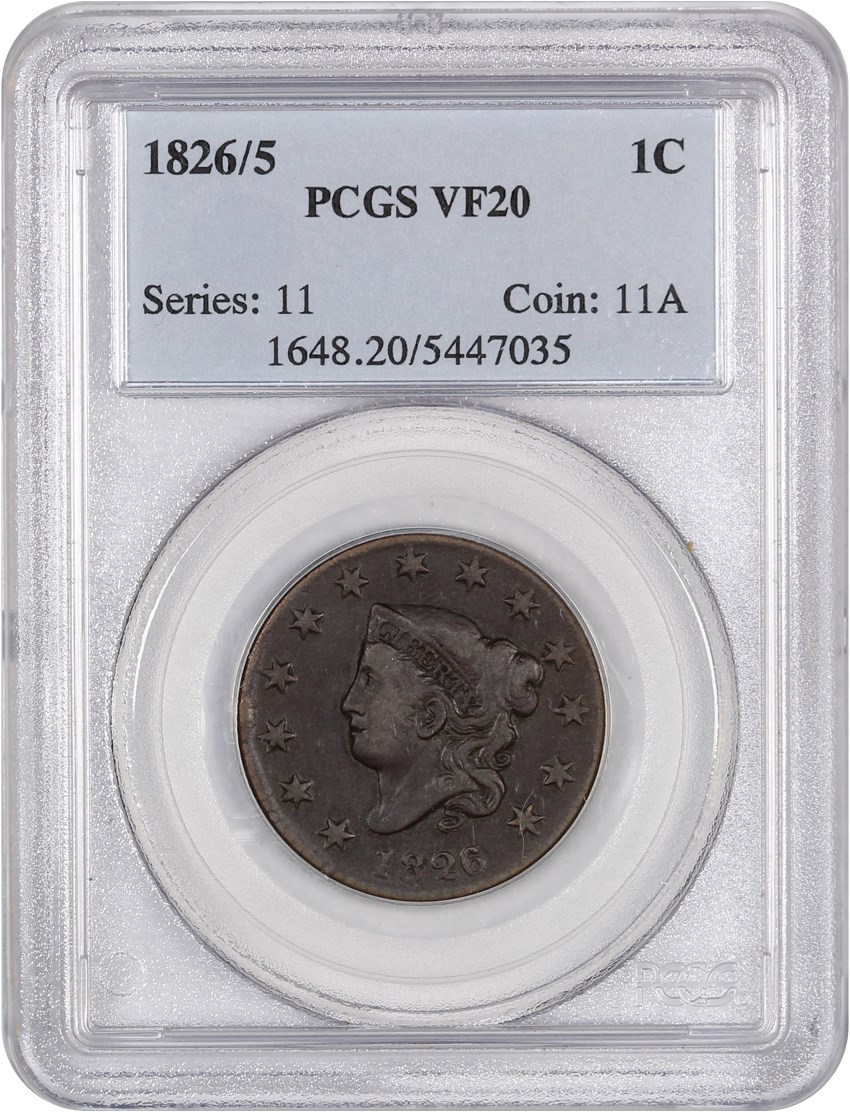 image for: 1826/5 1c PCGS VF20