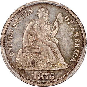 image for: 1875 10c PCGS Proof 64