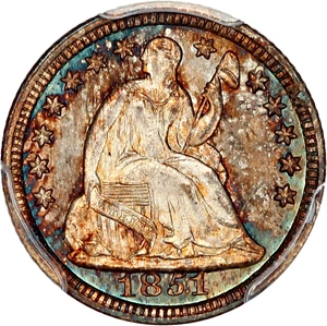 image for: 1851 H10c PCGS/CAC MS66