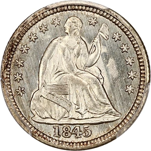 image for: 1845 H10c PCGS/CAC MS65