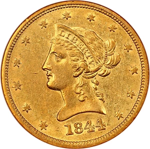 image for: 1844-O $10 NGC/CAC AU58