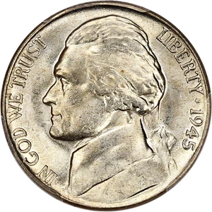 image for: 1945-P 5c PCGS MS65