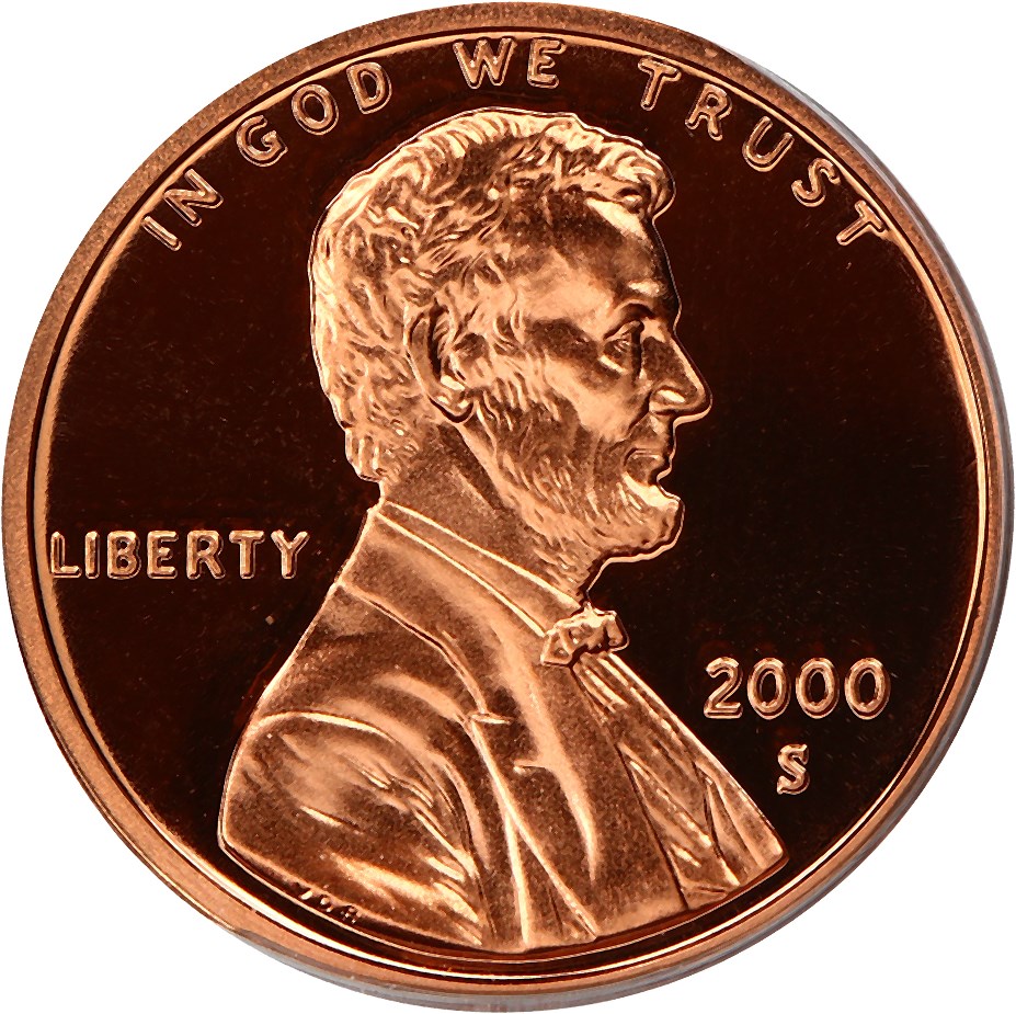 image for: 2000-S 1c PCGS Proof 69 RD DCAM