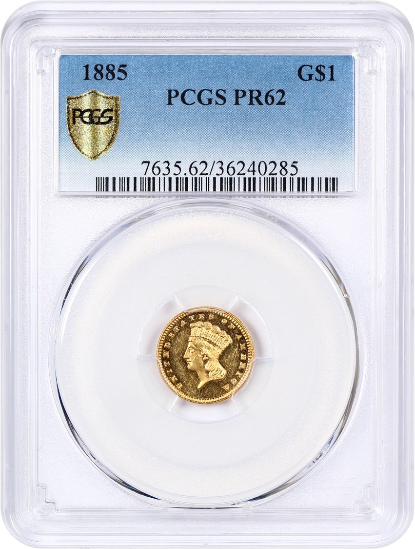 image for: 1885 G$1 PCGS Proof 62