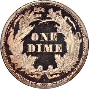 image for: 1871 10c PCGS Proof 66 DCAM