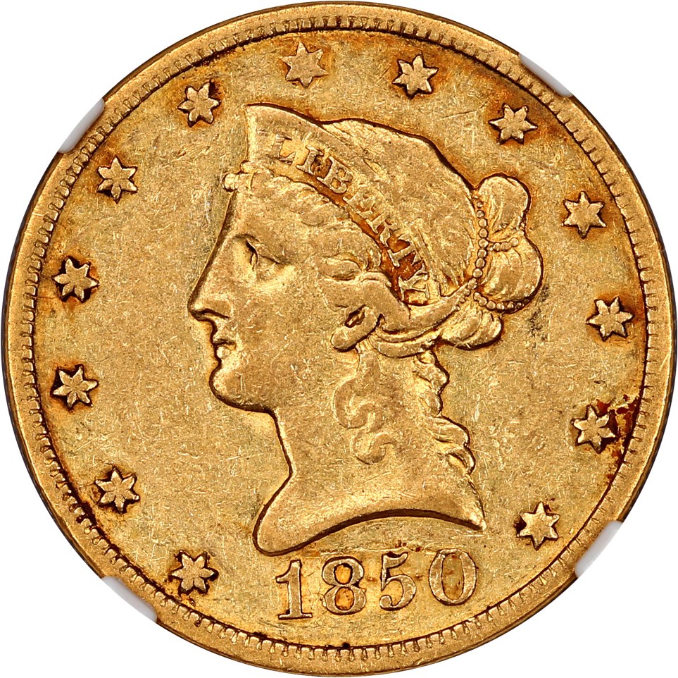 image for: 1850-O $10 NGC/CAC XF45