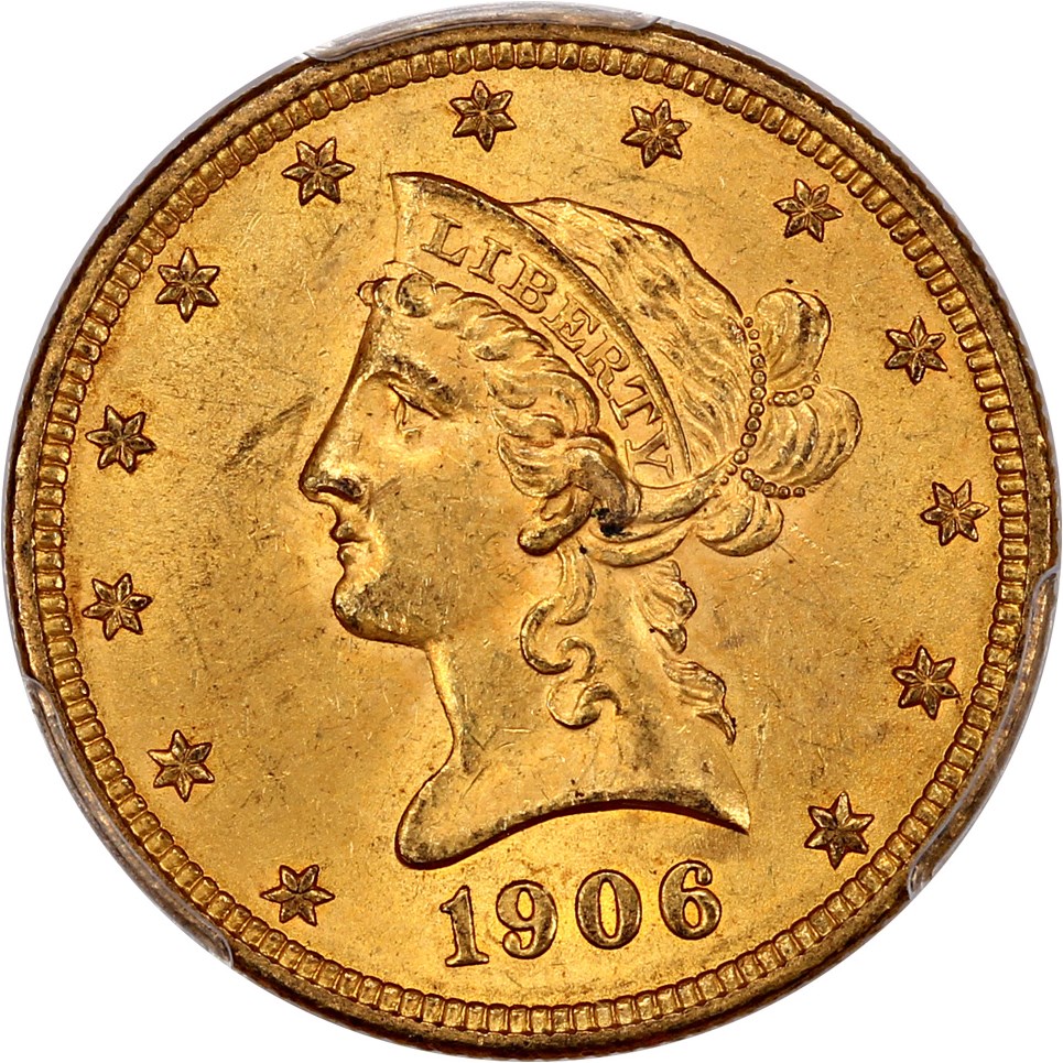 image for: 1906-O $10 PCGS MS63+