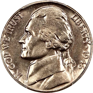 image for: 1946 5c PCGS MS65