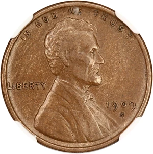 image for: 1909-S/Horiz S Lincoln 1c NGC XF45 BN