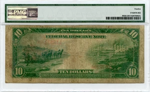 image for: FR. 903b 1914 Red Seal $10 Federal Reserve Note PMG Fine 12